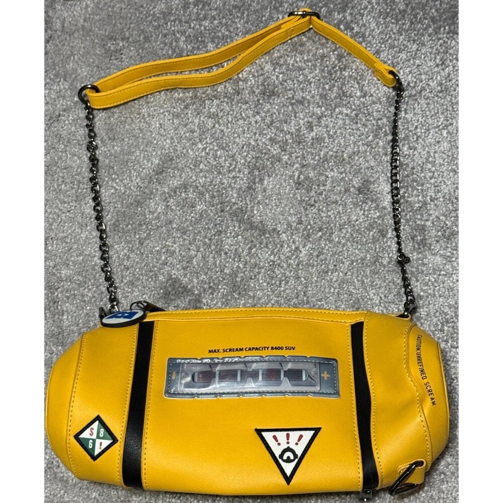 Disney Pixar Monsters Inc Scream Laugh Canister Crossbody Bag Purse + Keychain